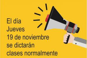 Megáfono anunciando la noticia