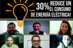 pantalla zoom de los integrantes creadores del software para la reducción del consumo y de costos de la energía electrica
