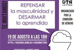imagen de texto sobre un conversatorio de masculinidades