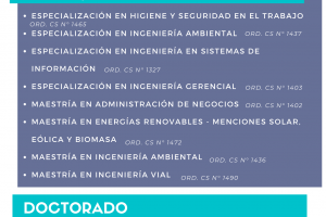 imagen de afiche promocional de las carreras de posgrado