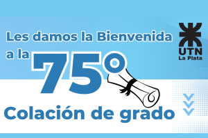 flyer del acto de colación numero 75