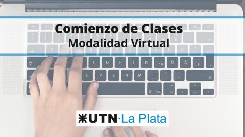 teclado de computadora con logo UTN FRLP