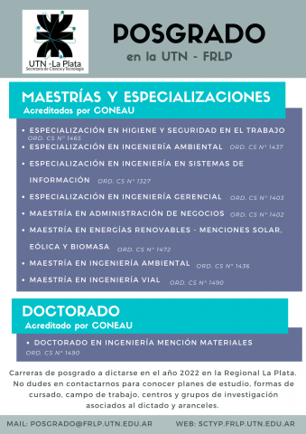 imagen de afiche promocional de las carreras de posgrado