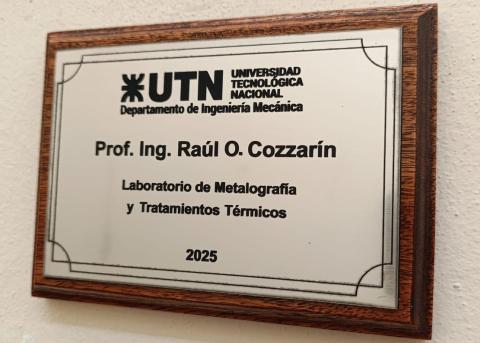 homenaje al Ing. Raúl Osvaldo Cozzarín 