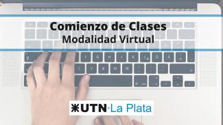 teclado de computadora con logo UTN FRLP