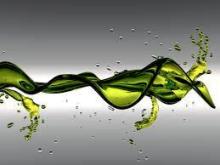 liquido verde derramado